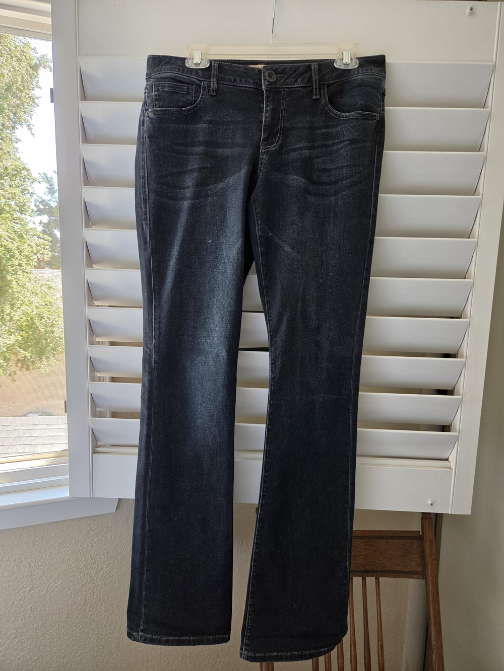 CAbi Dark Wash Baby Boot Jeans with Subtle Fade